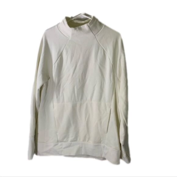 Fabletics Large Ivory Funnel‎ Neck Sweatshirt - Picture 1 of 5